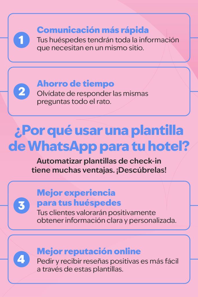 ¿Por qué usar una plantilla de WhatsApp para tu hotel?
